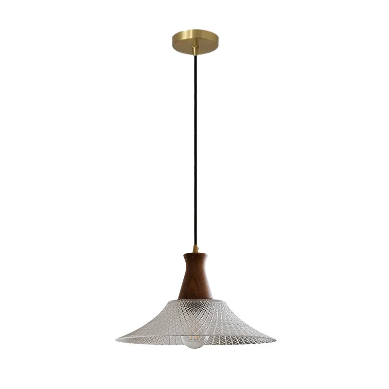 Vintage Glass LED Pendant Lights: Bedroom Living Room Hanging Lamp Lighting