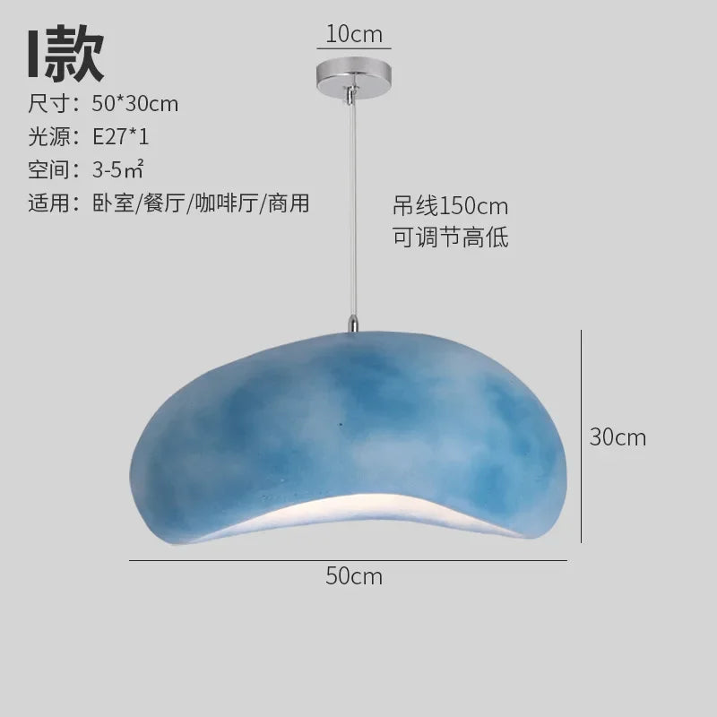 Minimalist Resin Pendant Light: Modern Nordic Chandelier for Restaurant and Bar Counter