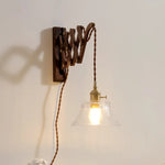 Walnut Copper LED Wall Lights - Modern Bedroom Balcony Living Room Decor