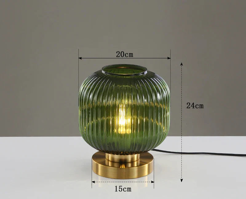 Nordic Glass Table Lamp - Study Bedroom Bedside Modern Living Room Decor