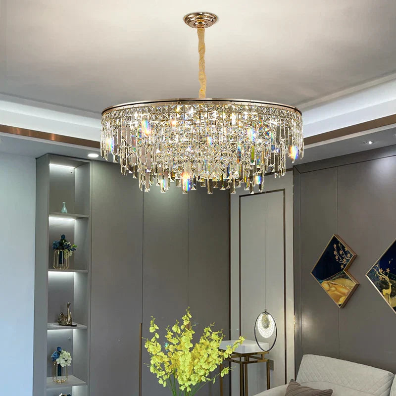 Crystal LED Chandelier for Living Room, Dining & Bedroom - High-end Luxury Lighting