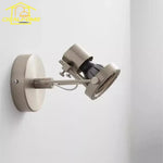 LED Industrial Bedroom Wall Lamp Black/Nickel Mounted Studio Cafe Background