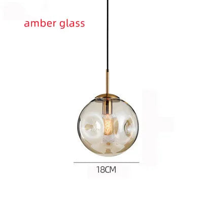 Modern Glass Pendant Chandelier Ceiling Lamp for Dining, LED Island Fixture
