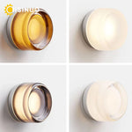 Glass Round Wall Sconce Light for Indoor Outdoor Living Bathroom Porch Decoration
