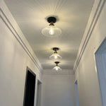 Clear Glass LED Ceiling Lamp Copper Socket Modern Nordic Style Lighting