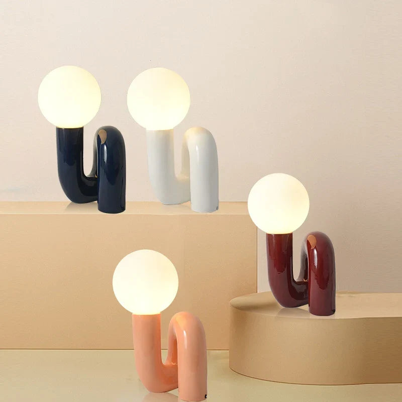 Resin Table Lamp: Modern Design for Bedroom & Living Room