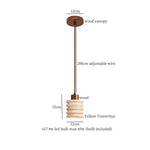 Afralia™ Yellow Travertine LED Pendant Lamp for Nordic Modern Living Room Bedroom Kitchen Decor