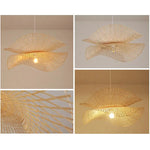 Bamboo Pendant Lights: Japanese Handmade Kitchen Island Chandeliers