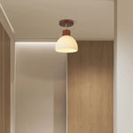 White Glass LED Ceiling Lamp Modern Living Room Bedroom Light