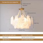 French Chandelier Garden Light with K9 Crystal | Elegant Pearl Shell Design