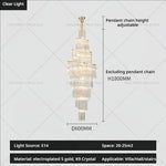 Crystal Chandelier for Penthouse Villa Living Room - Modern Light Luxury Design