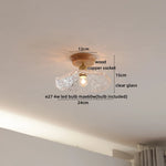 Glass Wood LED Ceiling Lamp for Home Lighting and Decoration