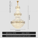 Crystal Chandelier: Postmodern Light Luxury for Hotel Lobby, Villa, and Duplex Floors