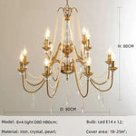 Luxury Crystal Chandelier Foyer Pendant Light American Style Home Decor