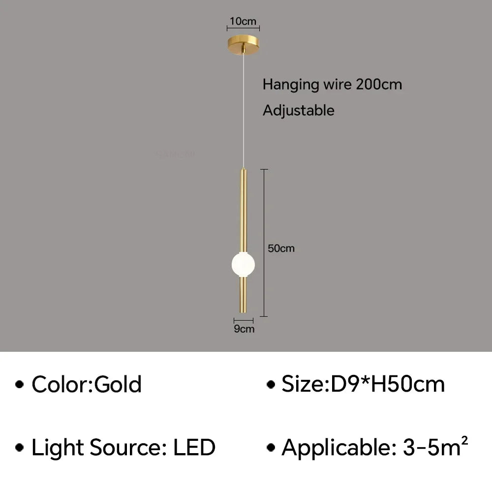 Nordic Simple LED Pendant Lamp | Living Room Bedroom Kitchen Restaurant Decor