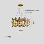 Crystal Ceiling Chandelier LED Hanging Lamps for Living Room Luxe Décor
