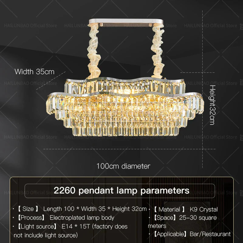 Crystal Chandelier LED Lighting for Luxury Living Room, Bedroom, Dining Room