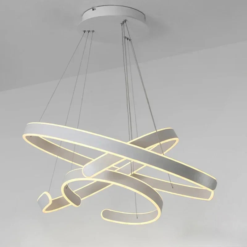 Geometric Circle Rings LED Pendant Light Fixture