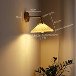 Ceramic Copper LED Wall Lamp for Bedroom Bedside Mirror Light