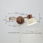 White Pumpkin LED Wall Light Fixture Swing Arm Nordic Modern Wandlamp