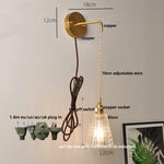 Clear Glass LED Wall Light with Pull Chain Switch for Modern Decor