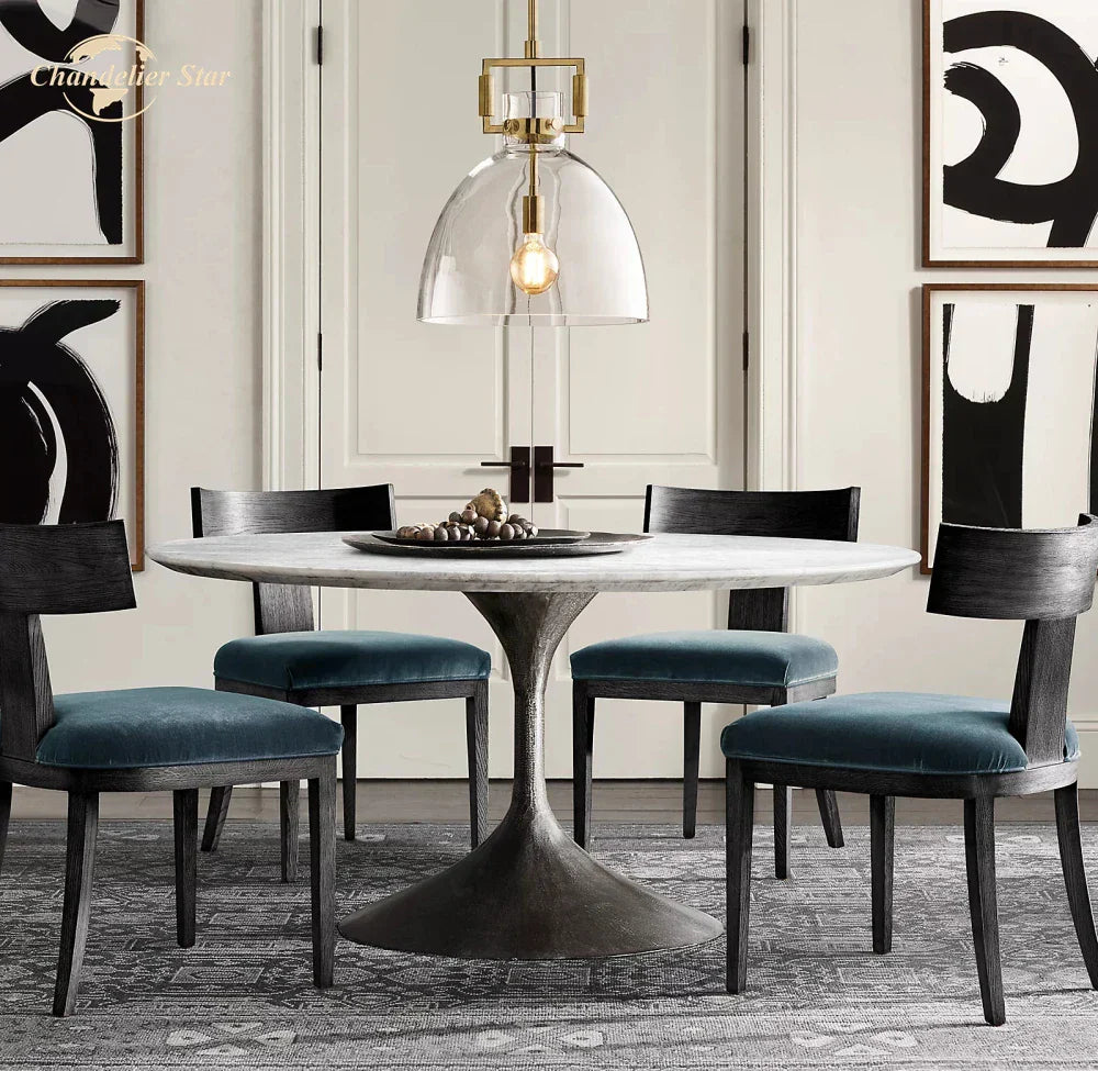 Glass Pendant Chandeliers Modern LED Hanging Lights for Living Room & Dining Room