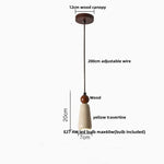 Yellow Iron LED Pendant Lamp Yellow Travertine Stone Ball in Wabi Sabi Style