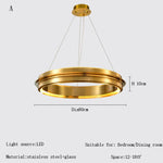 Gold Ring Chandelier: Modern Italian Design for Stylish Living Spaces