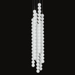 Art Deco LED Glass Pingpong Pendant Light in Gold Chrome Black.