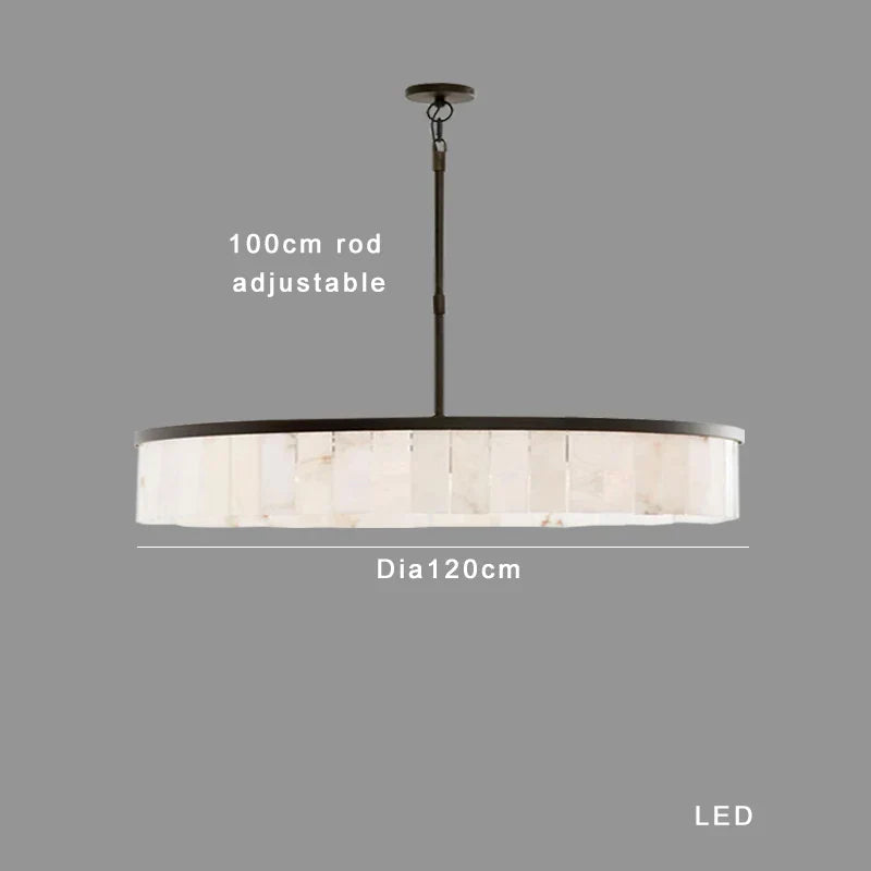 Round Marble Chandelier Ceiling Light Fixture for Kitchen Dining Room