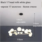 Glass Ball LED Chandelier: Modern Nordic Style for Living, Dining, Kitchen, Study