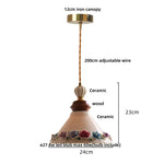 Afralia™ Ceramic Rose LED Pendant Light for Home Living Room Bedroom Hallway