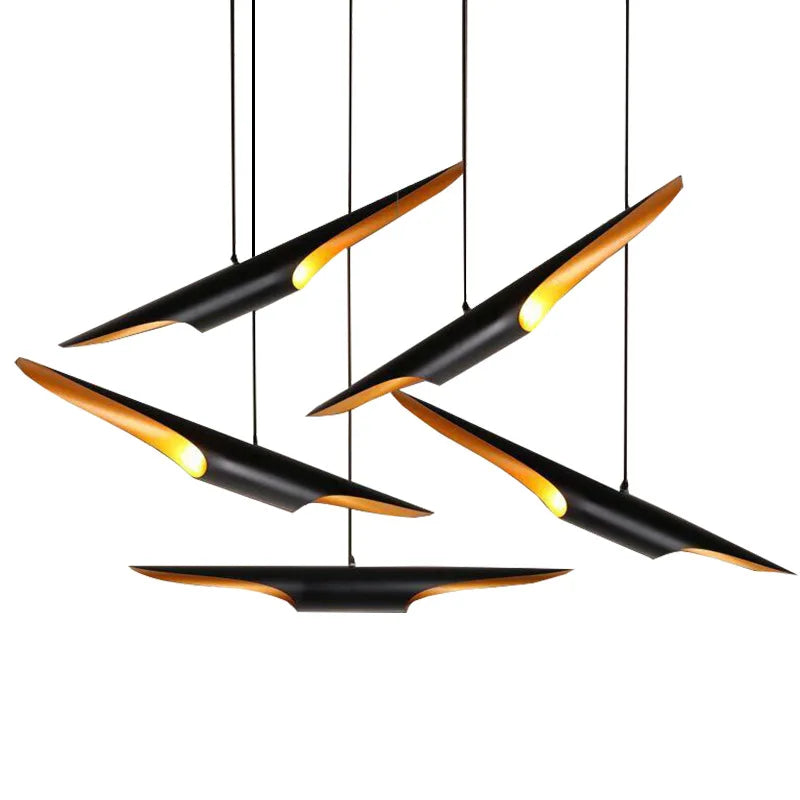 Tube Suspension Aluminum Pendant Chandelier for Living and Dining Room