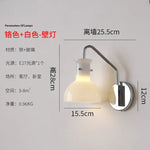 Bauhaus Glass LED Wall Lamp Iron Art Decor for Bedroom Living Room