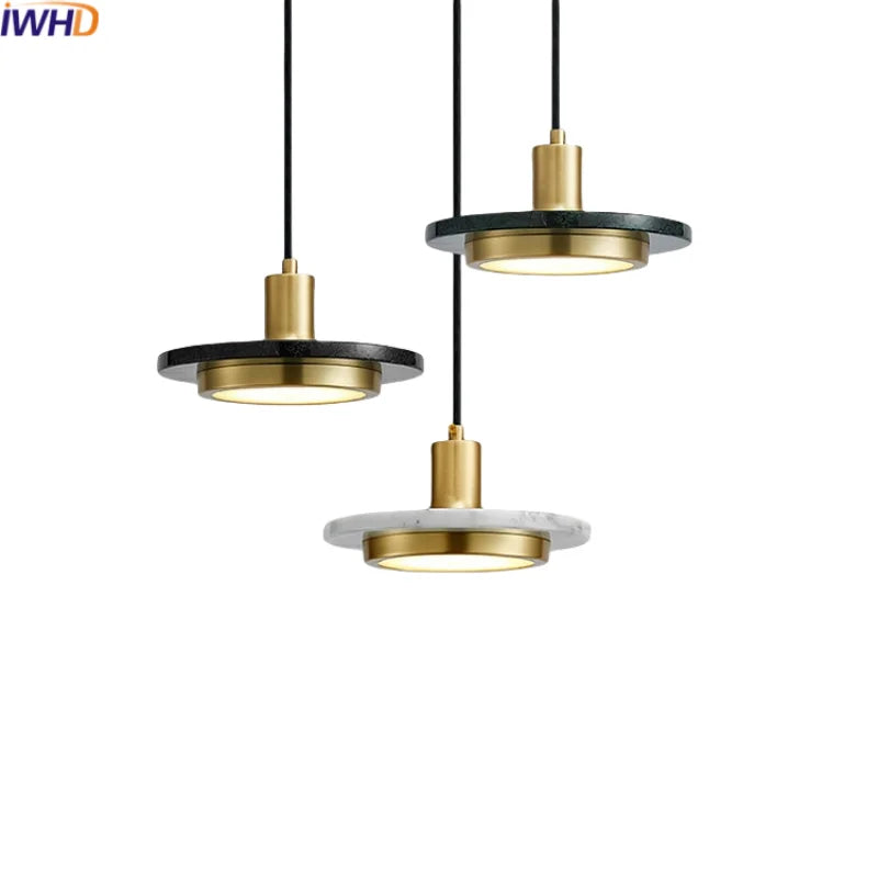 LED Marble Pendant Lamp: Modern Luxury Hanging Light for Home, Restaurant & Bedroom