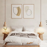 Afralia™ Yellow Travertine LED Pendant Lamps for Dining Table & Kitchen