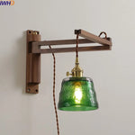 Wood Copper LED Wall Lamps Modern Bathroom Mirror Light Fixtures