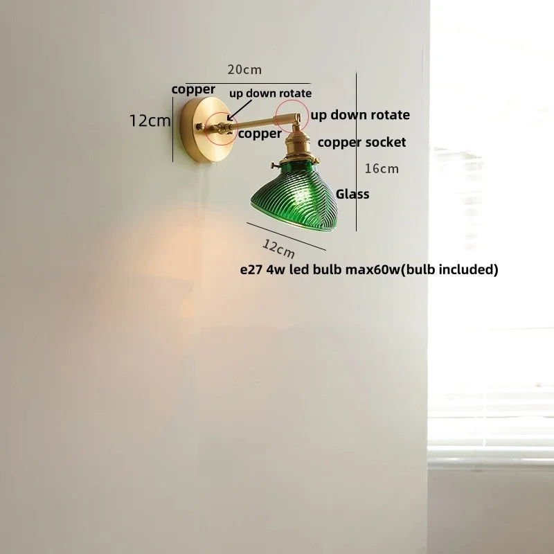 Afralia™ Brass Swing Arm LED Wall Light Fixture with Rotatable Arms & Pull Chain Switch