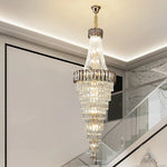 Crystal Chandelier: High-End Duplex & Spiral Staircase Light for Luxury Living Spaces