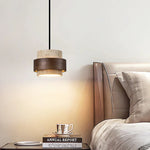 Afralia™ Trivertine LED Pendant Light - Mid Century Modern Style for Bedroom and Dining Room