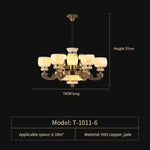 Jade Chandelier: Stylish Chinese Zen Living Room Lamp for Duplex Building by Guangdong Zhongshan