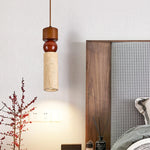 Columnar Stone LED Pendant Lamp - Yellow Travertine - Nordic Minimalism