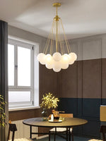 Scandinavian Bubble Glass Chandelier Pendant Light E27 Bulb