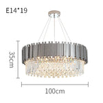 Chrome Silver Gold Black Suspension Luminaire Pendant Lamp for Foyer