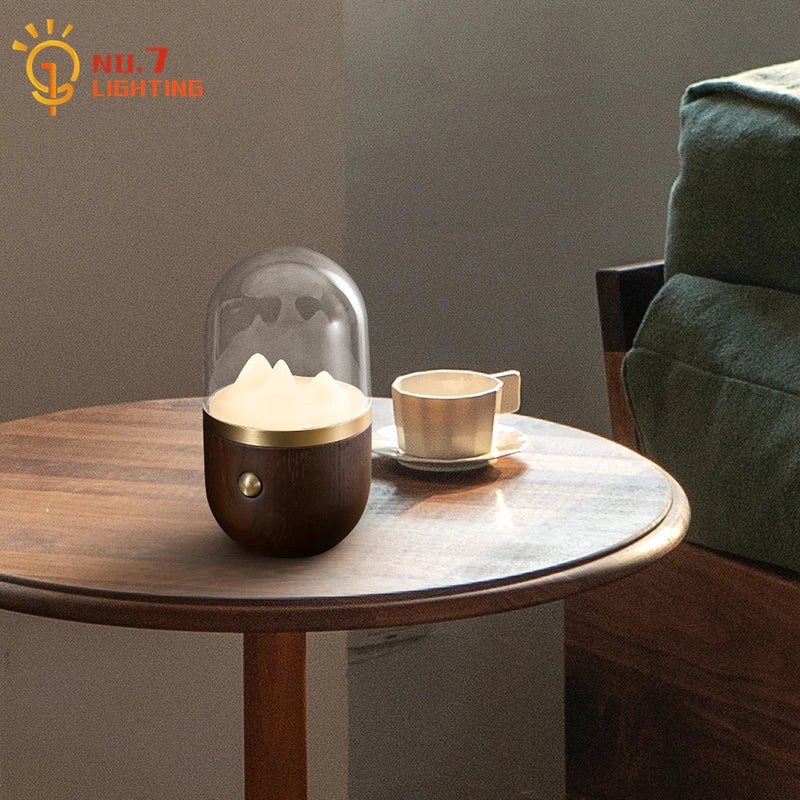 Solid Wood Touch Desk Lamp for Bedroom and Living Room