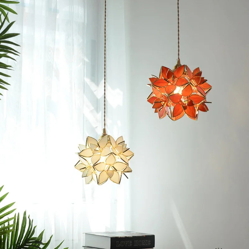 Glass Copper LED Pendant Lamp | Nordic Modern Luxury Hanging Light