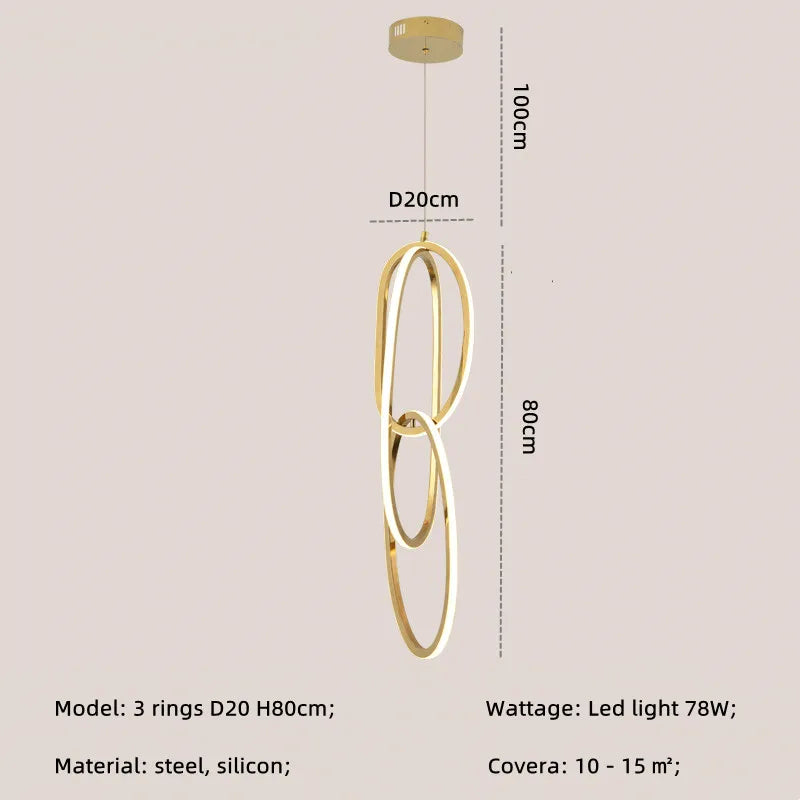 Gold LED Wall Sconce Dimmable Lighting Fixture Polished Steel Modern Luminarias