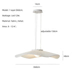 Fabric LED Pendant Chandelier: Modern Nordic Lighting for Dining Room, Bar, Home Decor