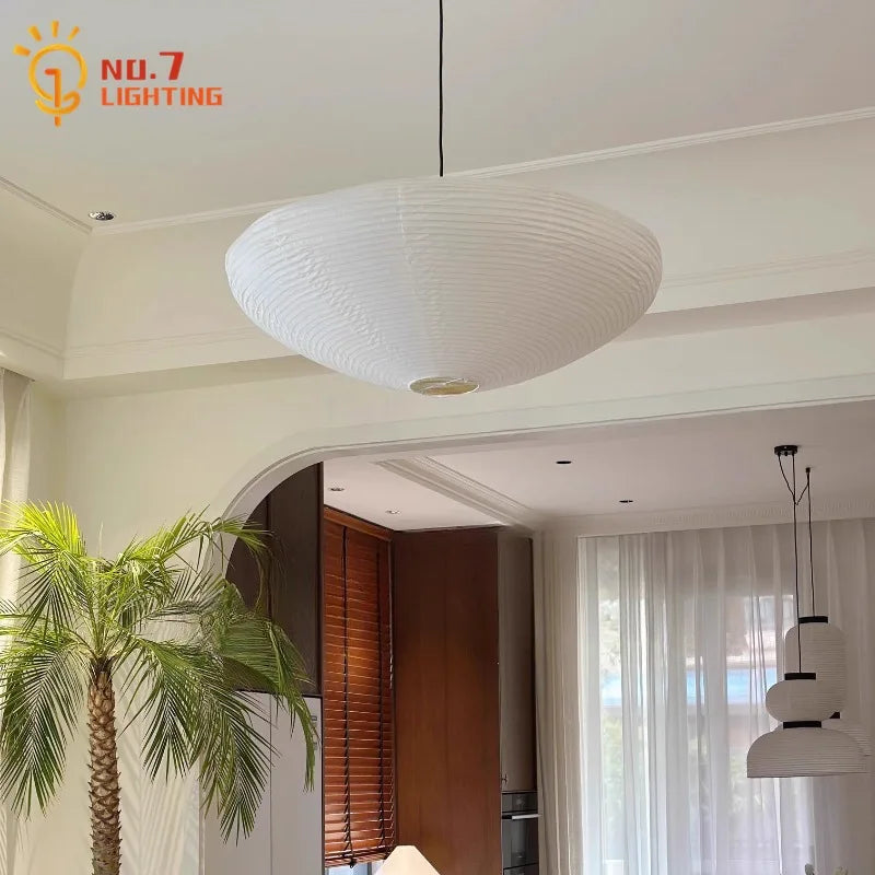 Noguchi Yong LED Pendant Lights | Rice Paper Hanging Lamp for Home & Hospitality