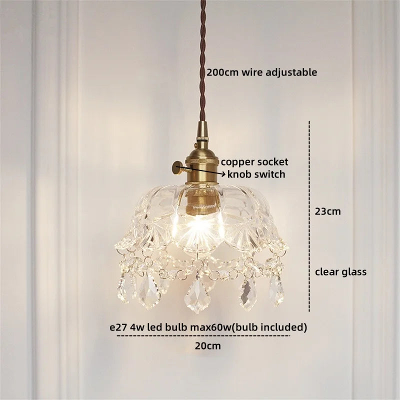 Crystal Glass LED Pendant Lamp - Modern Luxury Hanging Light Fixtures